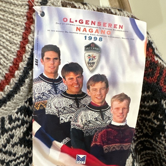 Dale of Norway Nagano 1998 Olympic Sweater NWT Nordic Ski Wool Made in Norway - Picture 9 of 10